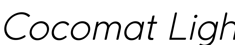 Cocomat Light Italic cкачати шрифт безкоштовно